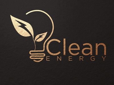 Clean ENERGY design illustration logo