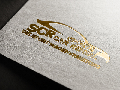 SCR CAR RENTAL design illustration logo