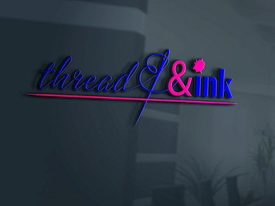 Thread and Ink 3d design icon logo