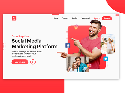 Grow - Social Media Marketing design web webdesign