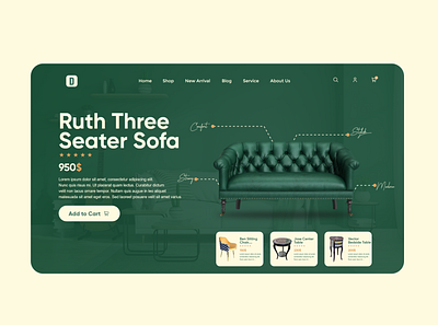 Decor Design design furniture minimal sofa ui ux uxui web