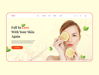 Care design skin care skincare ui ux uxui web