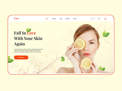 Care design skin care skincare ui ux uxui web