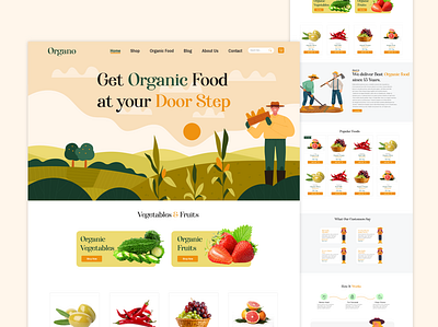 Organo ~ Organic Food Store design ui ux uxui web