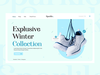 Sparkle design shoe sneakers ui uxui web