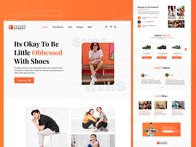 Sneaker Street design shoe ui uxui web