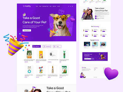 Pets Product Store design pet pet store ui ux uxui web