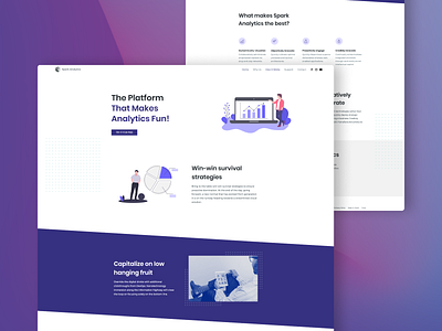 Business landing page concept