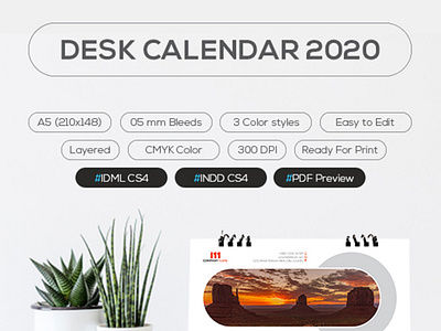 Desk Calendar 2020