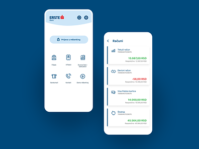 Erste mBanking Serbia — Icon Design app design bank bankingapp design icon icon design icon set ui uidesign
