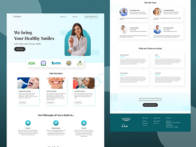 Dentist Clinic Website appointment clinic dentist doctor hero image landing page web design website