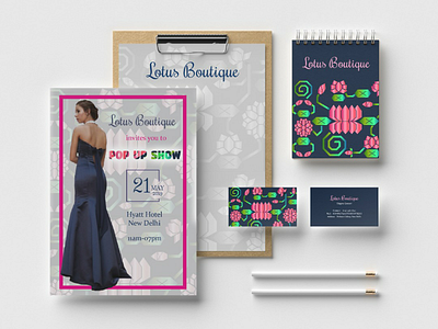Lotus Boutique Branding branding geometric pattern logo design lotus lotus design packaging design pattern design
