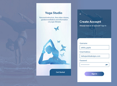 Daily Ui - 001 dailyui dailyui 001 onboarding screen signup yoga