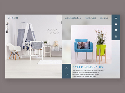 Landing page for Furniture company daily 100 challenge dailyui dailyui003 furniture store landing page webdesign website design