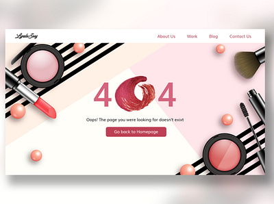 404 Error page for a beauty blog 404 404 error 404 error page 404page daily ui dailyui dailyui008 dailyuichallenge error error 404 error page errors ui ui design uidesign uiux