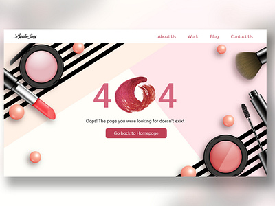 404 Error page for a beauty blog