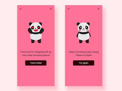 Success and error page 011 011 daily ui dailyui dailyui011 dailyuichallenge design error error 404 error message error page error state success message successful track order ui design uidesign uiux