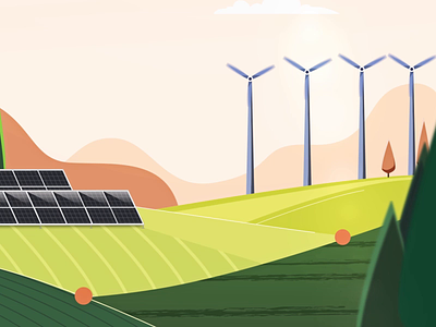 Solar Energy Solutions Animation🌞 2020 aftereffects animation colors design explainervideo illustration inspiration landscape landscape design solar sun video explainer