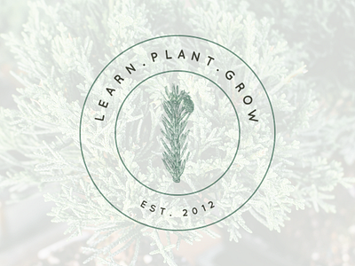 Christie's Gardens / Learn.Plant.Grow branding greenhouse icon plants