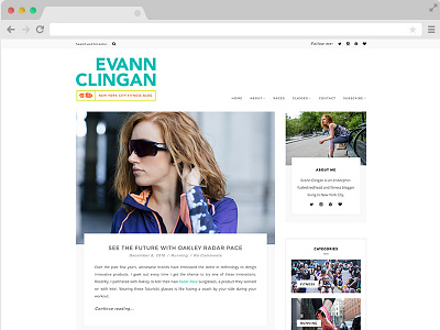 EvannClingan.com blogger branding branding design fitness fitness blog fitness branding new york new york fitness nyc nyc fitness running