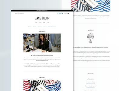 Jane Hudson About clothing fashion lettering new york nyc nyc design nyc fashion nyc web design shopify typography web design website