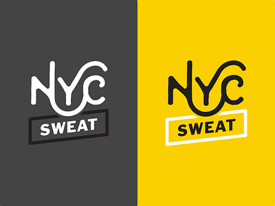 NYC Sweat branding fitness identity lifestyle logo logotype mark monogram new york nyc typography wellness