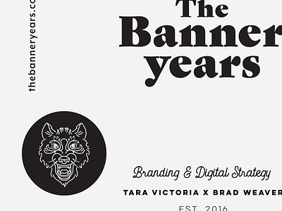 The Banner Years badge branding icon iconography line illustration logo typography wolf wolf icon