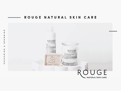 Rouge Natural Skin Care branding design identity label design logotype minimal natural print product simplicity skin care