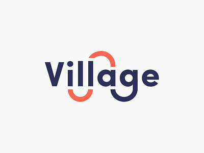 Village logotype brand identity branding curve design geometry identity logotype minimal realty shape simplicity