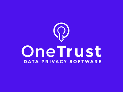 OneTrust brand design branding data key logo design logotype simple startup technology the banner years typography