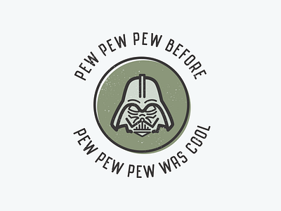 Pew Pew badge badgedesign darthvader design helmet icon illustration illustration design pew pew star wars texture textured