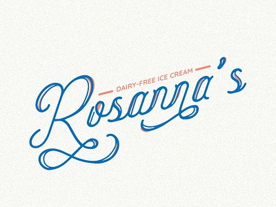 Rosanna's Dairy Free atlanta branding branding design design ice cream identity illustration lettering logo logotype vector vegan