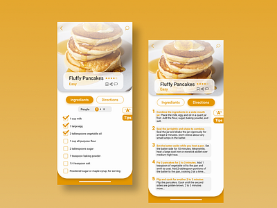Recipe App Concept app design first first post food pancake recipe recipe app ui ui ux ui design uidesign uiux user interface ux