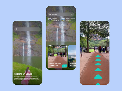 Augmented reality App Design Concept for Travel Guide. daily ui landing page ui uiux ux