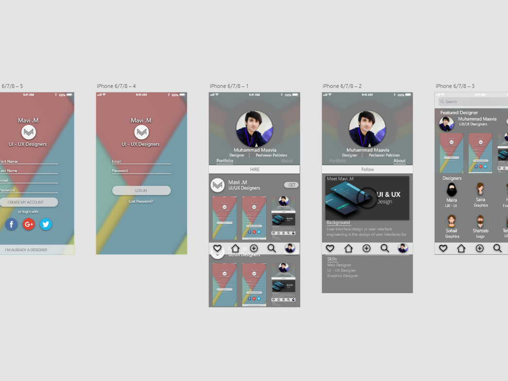 Freelance UI - UX Designer App UI by Muhammad Maavia on Dribbble
