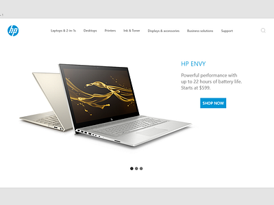 Hewlett-Packard Web UI design illustration ui