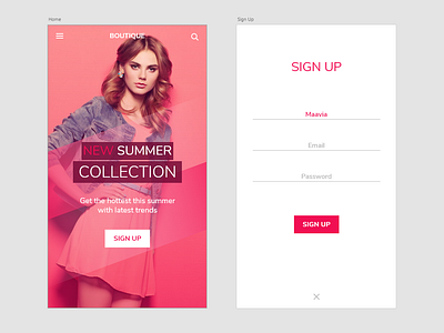 Sign Up Form UI app design illustration ui ux