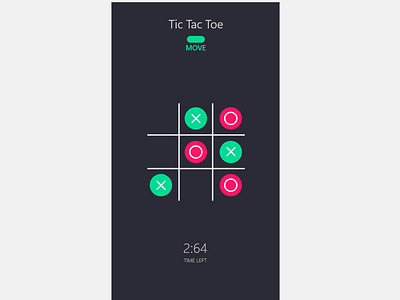 Tic Tac Toe App UI app design illustration ui