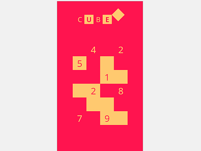 Cube Puzzle App UI app design illustration ui