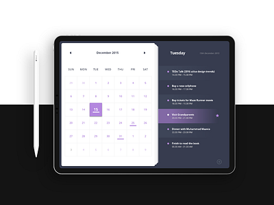 Calendar App UI Concept app design illustration ui