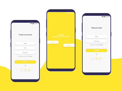 Cab App UI Concept app design flat ui ux