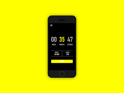 Running Timer App UI Concept app design flat ui