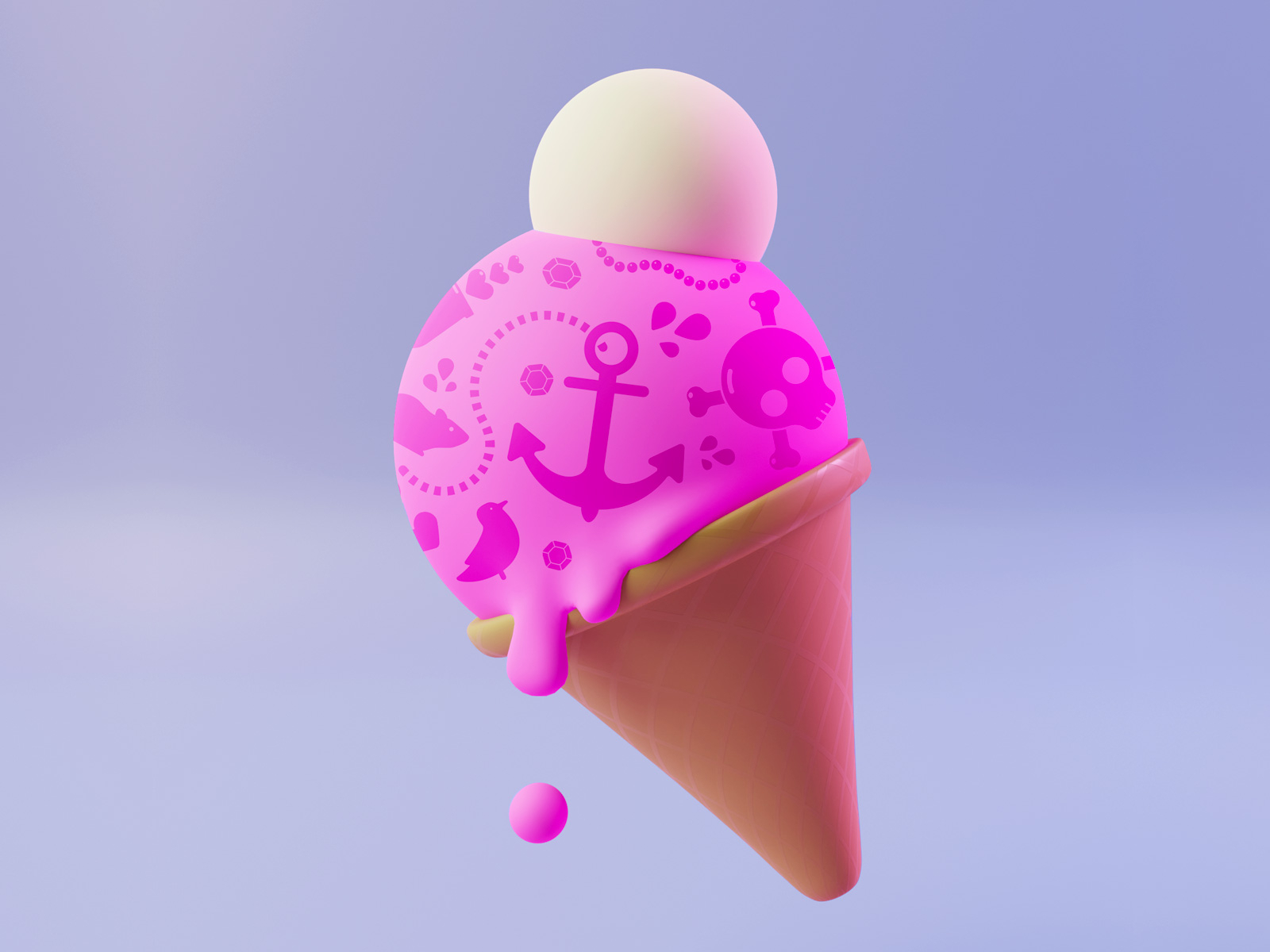 Tattoo Ice Cream By Ala Ramildi On Dribbble   Tattooeis Drbbble 4x 