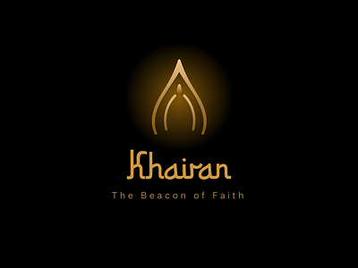 Khairan Logo - Accesible Qibla Finder App alquran beacon design faith khairan kiblat logo logo design logo design branding mobile app logo moslem muslim qibla qibla finder