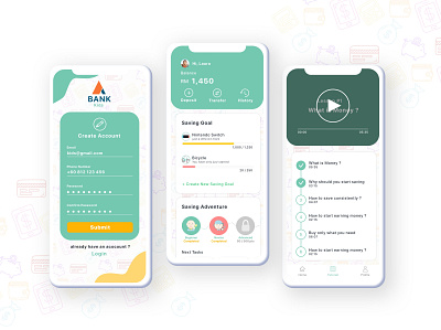 Banking App for Kids bank bank app banking banking app banking kids bankingapp child apps children apps kids app mobile mobile app mobile app design mobile banking saving saving app tutorial app ui ux ui ux design