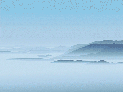 mood2 aftereffects clouds cold fog gif landscape mood motion mountains sky sunrise winter