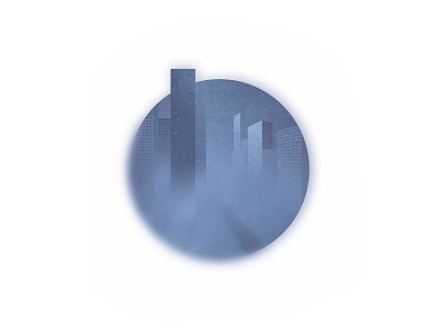 City blue blur city drops fog illustrate illustrator misty photoshop rain skyscrapers