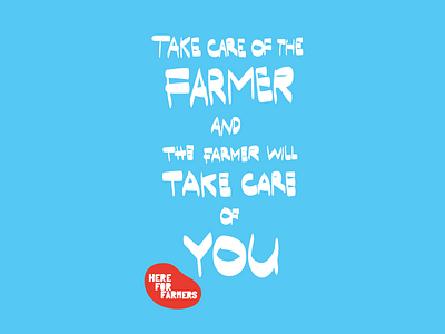 #HereForFarmers concept graphic deisgn marketing typography