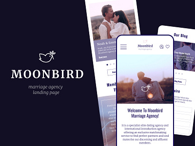 Marriage Agency Landing page adaptive classic compose couple figma lilac love marriage agency meeting minimal mobile oldschool parents story typography ui design website wedding