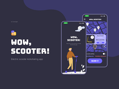 Kicksharing App UI Design Concept